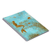 Sei immer ein Meerjungfrau- Gold Glitzer Meerjungf Notizblock (Rechte Seite)