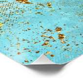 Sei immer ein Meerjungfrau- Gold Glitzer Meerjungf Poster (Ecke)