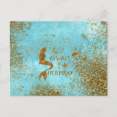 Sei immer ein Meerjungfrau- Gold Glitzer Meerjungf Postkarte (Vorderseite)
