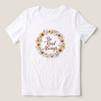 Sei Immer Freundlich Boho Blumen Frauen T-Shirt Tri-Blend Shirt