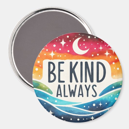 'Sei immer freundlich' positives Inspirationsmagaz Magnet (Vorderseite/Rückseite)