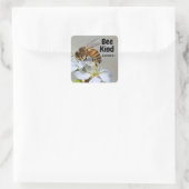 Sei immer freundlich! quadratischer aufkleber (Tasche)