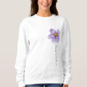 "Sei immer freundlich" Sweatshirt (Vorderseite)