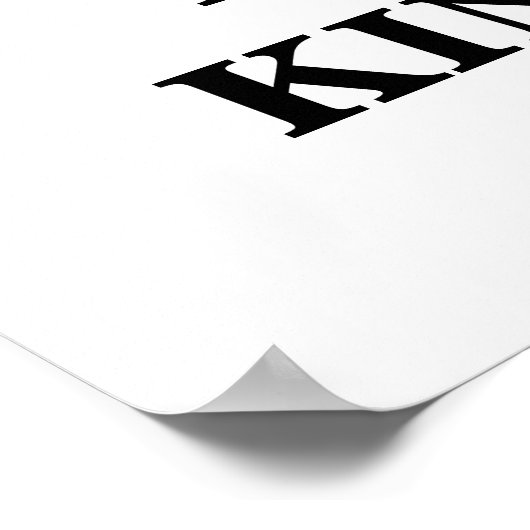 Sei immer freundliches Poster (Ecke)