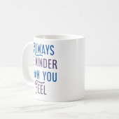 Sei immer kinder, als du fühlst. kaffeetasse (Vorderseite Links)