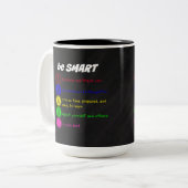 Sei intelligent zweifarbige tasse (Vorderseite Links)