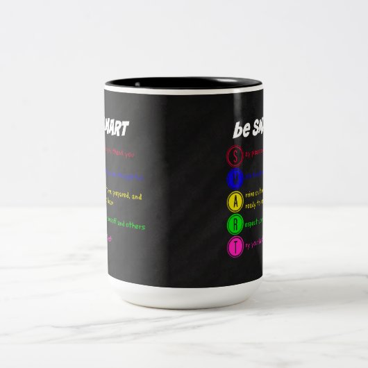 Sei intelligent zweifarbige tasse (Mittel)