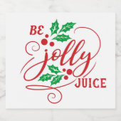 Sei Jolly Juice Christmas Cheer Sparkling Weinflas Schaumweinetikett (Einzelnes Label)