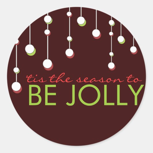 Sei Jolly Modern Decoration Holiday Square Sticker (Vorderseite)