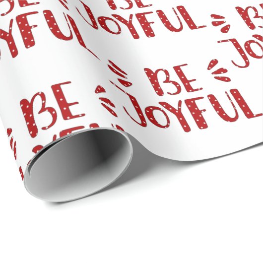 SEI JOYFUL Text in Polka Dots Geschenkpapier (Rolleneckpunkt)