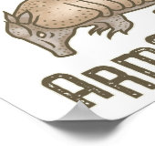 Sei kein Armadillhole Funny Armadillo Animal Poster (Ecke)