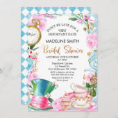 Sei kein Brautparty zu spät Alice im Wunderland Einladung (Vorne/Hinten)