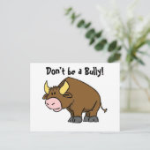 Sei kein Bully, Niedlicher Cartoon mit Botschaft Postkarte (Stehend Vorderseite)