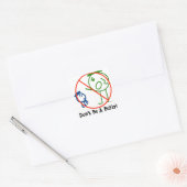 Sei kein Bully! Quadratischer Aufkleber (Umschlag)