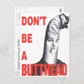 Sei kein Butthead Postkarte (Vorne/Hinten)