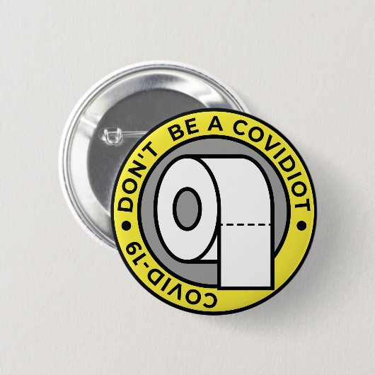 Sei kein Covidiot Button (Vorne & Hinten)