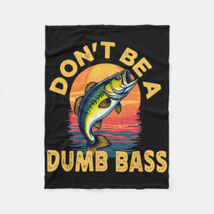 Sei kein dummer Fisch Lustiger Papa-Angler  Fleecedecke