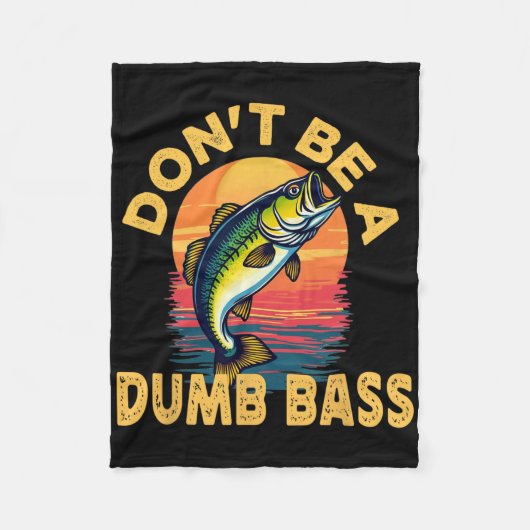 Sei kein dummer Fisch Lustiger Papa-Angler Fleecedecke (Vorderseite)