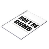 Sei kein dummes, einfaches Sprichwort Notizblock (Linke Seite)