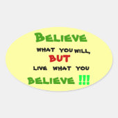 Sei kein Heuchler Ovaler Aufkleber (Vorderseite)