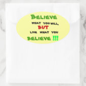 Sei kein Heuchler Ovaler Aufkleber (Tasche)