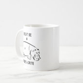 Sei kein Nilpferd-Opfer Lustiger Tierwitz Kaffeetasse (Vorderseite Links)