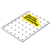 Sei kein optimistisches, lustiges Sprichwort-Noteb Notizblock (Linke Seite)