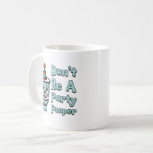 Sei kein Party Pooper! Niedlicher Cartoon Kaffeetasse (Vorderseite Links)