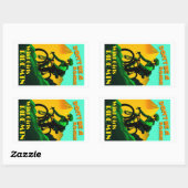 Sei kein Roadie Wild Girls Ride Mountain Bikes Rechteckiger Aufkleber (Blatt)