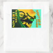 Sei kein Roadie Wild Girls Ride Mountain Bikes Rechteckiger Aufkleber (Tasche)