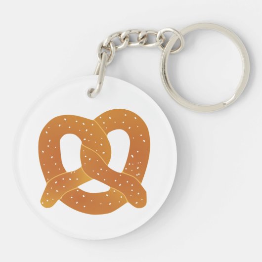 Sei kein salziger Funny Pretzel Pun Schlüsselanhänger (Rückseite)