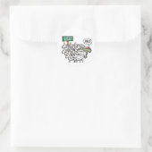 Sei kein Schaf Runder Aufkleber (Tasche)