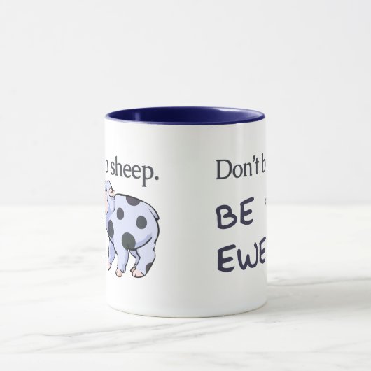 Sei kein Schaf! Sei ehrlich! Tassen (Zentrum)