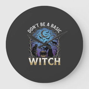Sei keine einfache Hexe Halloween Kessel schwarze  Große Wanduhr