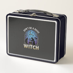 Sei keine einfache Hexe Halloween Kessel schwarze Metall Brotdose
