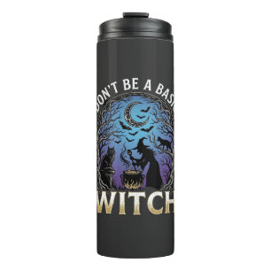 Sei keine einfache Hexe Halloween Kessel schwarze  Thermosbecher