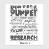 Sei keine Puppe - Aufkleber (Blatt)