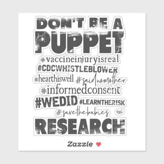 Sei keine Puppe - Aufkleber (Blatt)