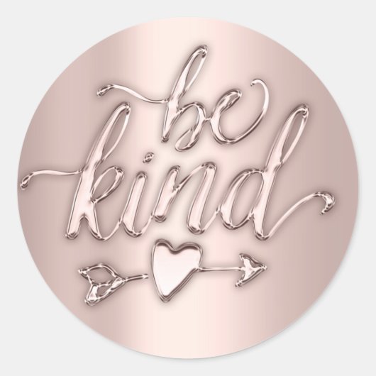 Sei Kind 16. Bridal Rose Minimal Runder Aufkleber (Vorderseite)