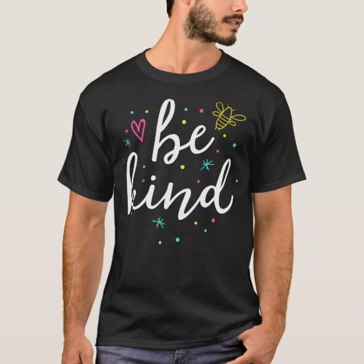 Sei Kind Lehrer Kindness Bee Kind Rainbow Counselo T-Shirt (Vorderseite)