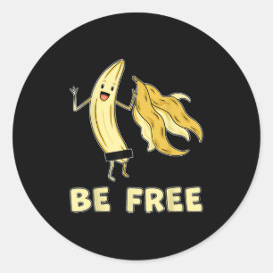 Sei kostenlos lustige Banana Grafik Fruit Lover Fr Runder Aufkleber