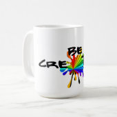 Sei kreativ kaffeetasse (Vorderseite Links)