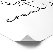 Sei kreativer schwarzer Schriftart Poster (Ecke)