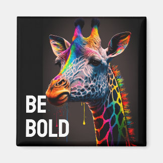 Sei kühl farbenfrohe Regenbogen Giraffe Niedlich Z Magnet