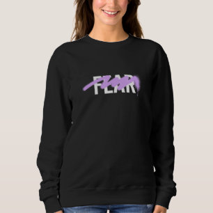 Sei kühl keine Angst Lila Slash Thru Graffiti Edgy Sweatshirt