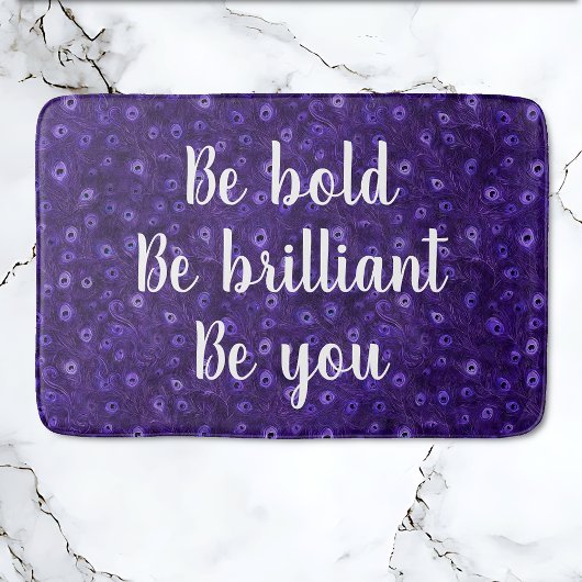 Sei kühl Lila Pfauenparadies Badematte