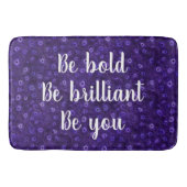 Sei kühl Lila Pfauenparadies Badematte (Vorderseite)