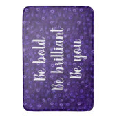 Sei kühl Lila Pfauenparadies Badematte (Vorderseite Vertikal)