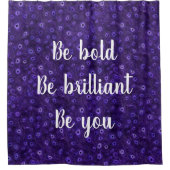 Sei kühl Lila Pfauenparadies Duschvorhang (Vorderseite)