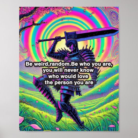 "Sei kühn, sei du" Hochwertiges mattes Plakatpapie Poster (Vorne)